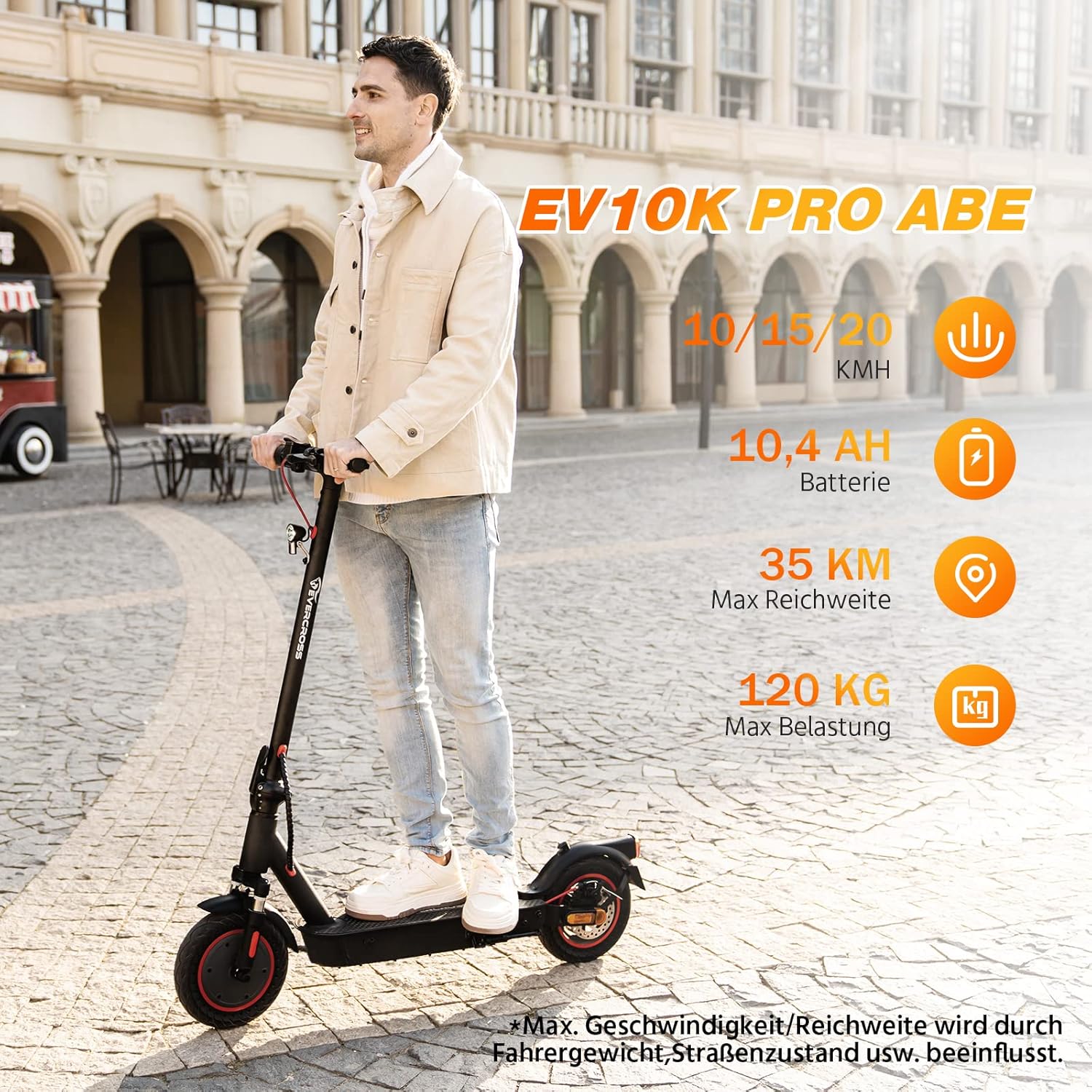 Evercross EV10K Pro E-Scooter mit Straßenzulassung